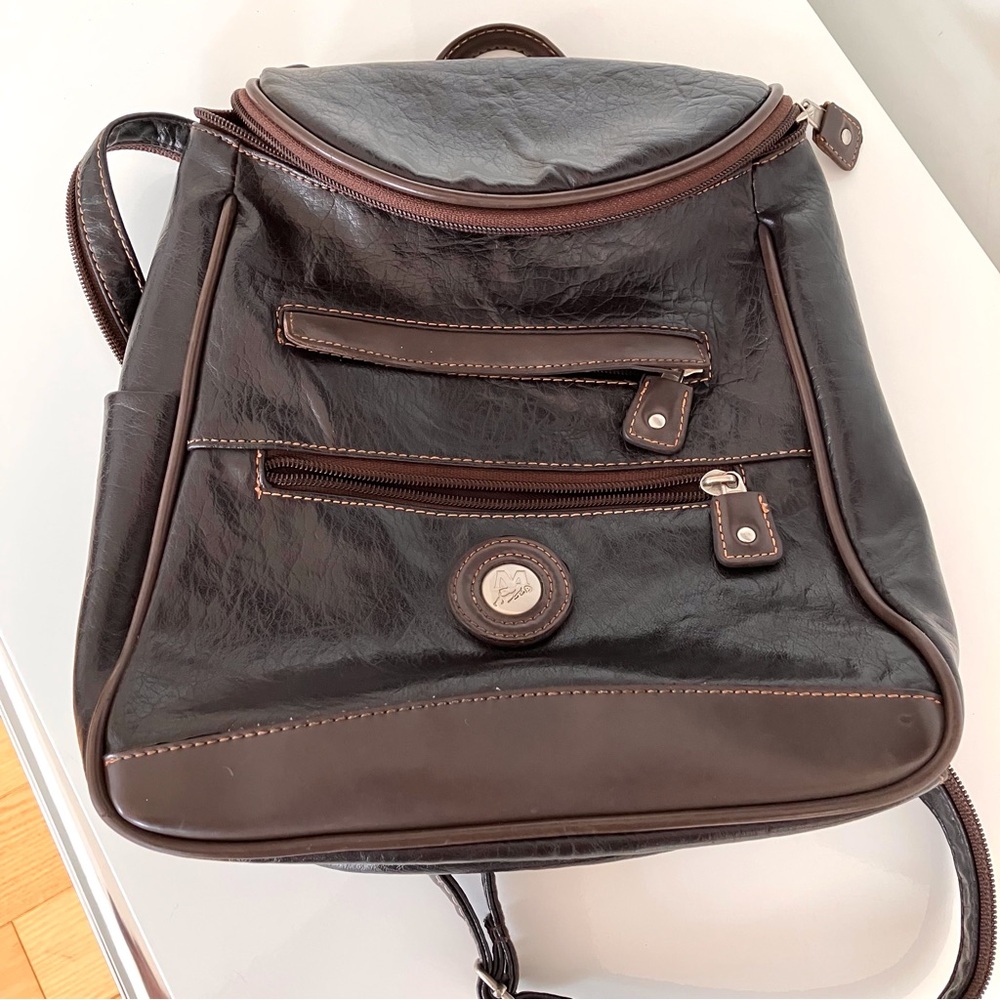 Mouflon soft leather handbag brown backpack